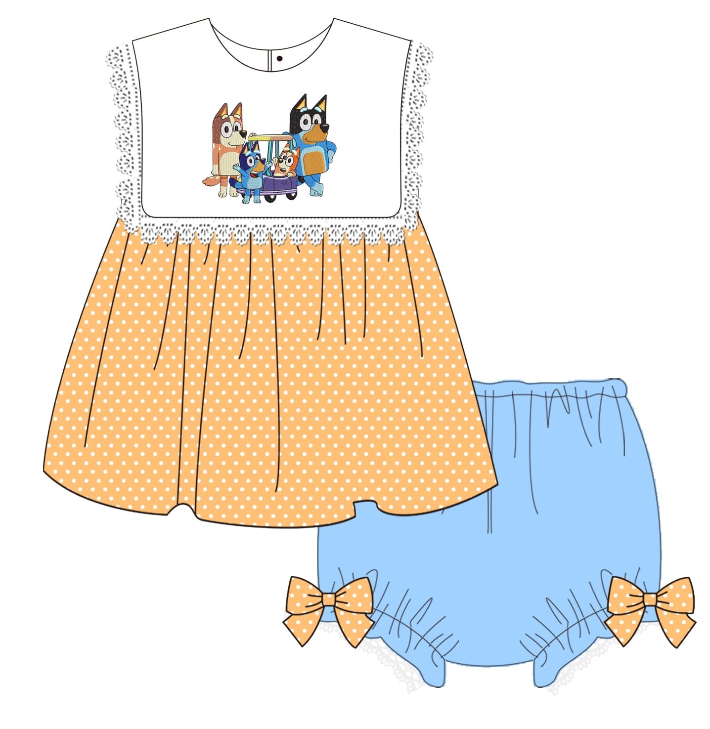 RTS - Bluey Diaper Set