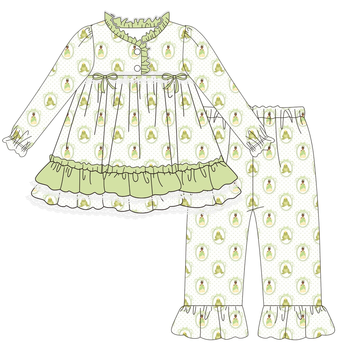 FLASHPO- Princess and frog pjs - ETA NOV