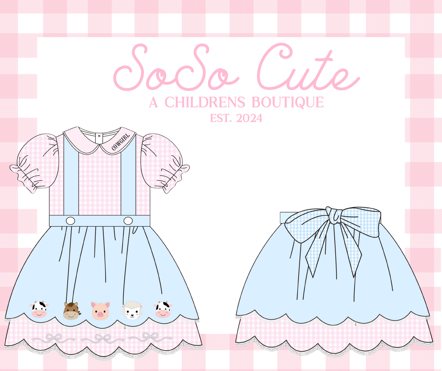 RTS- Barnyard Overall Dress