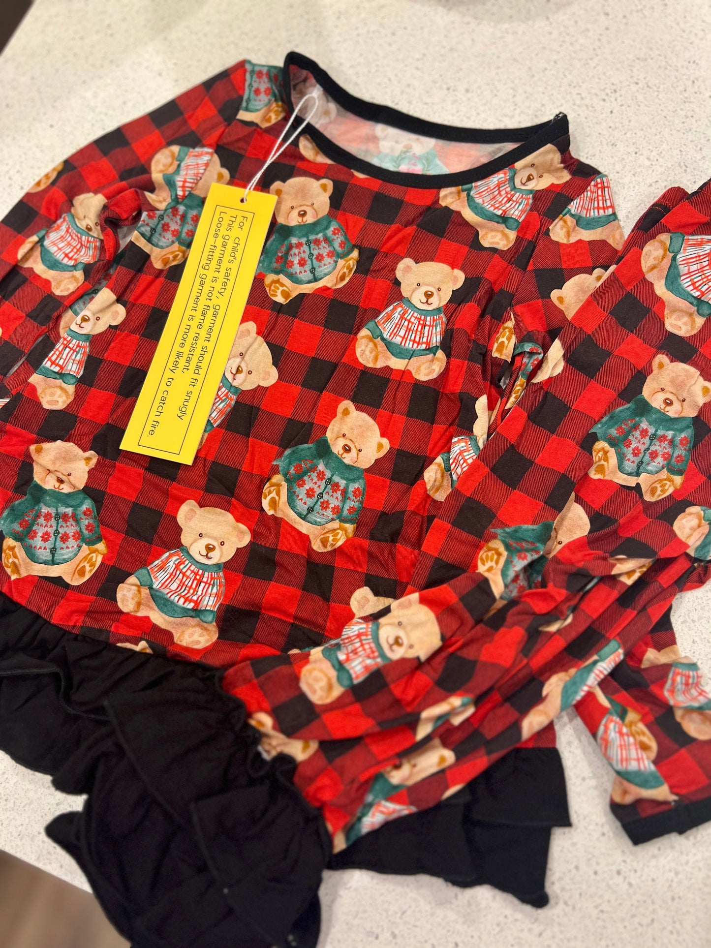 RTS - Christmas Bear Girl Set