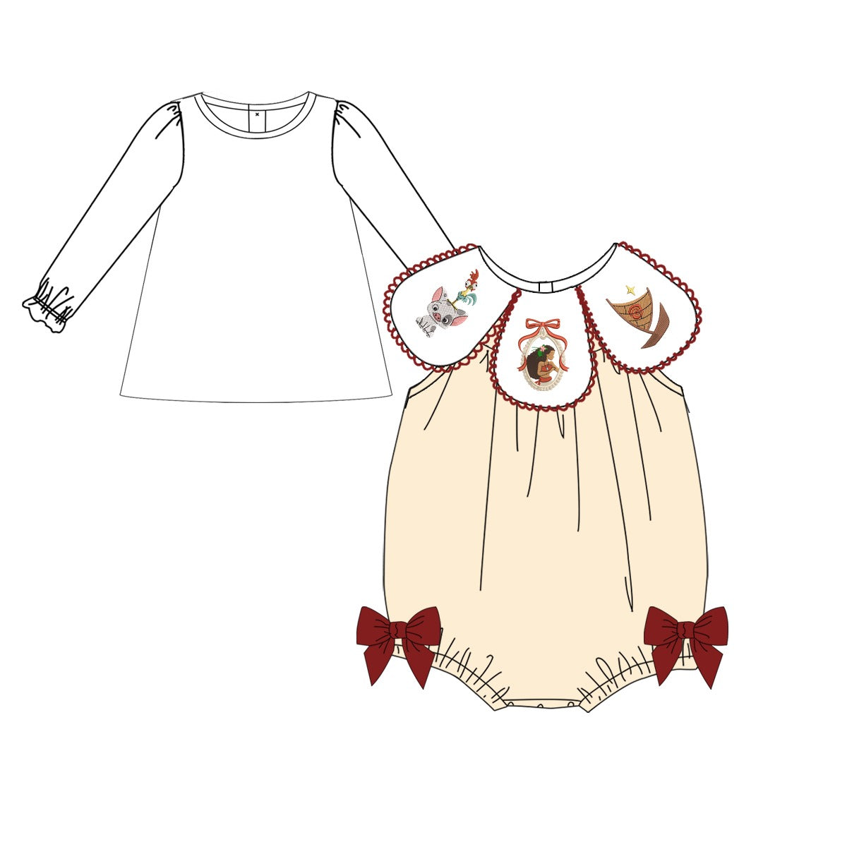 RTS- Moana - Bubble with long sleeve