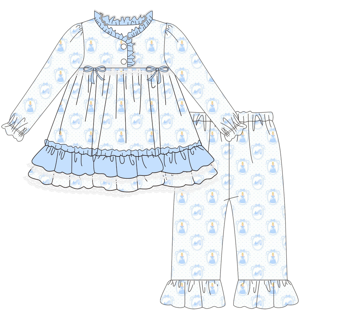 FLASHPO- Blue Princess Pjs - ETA NOV