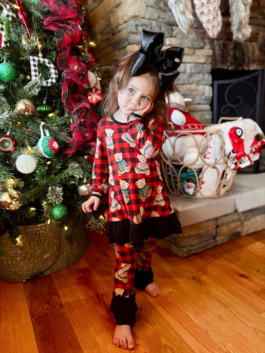 RTS - Christmas Bear Girl Set