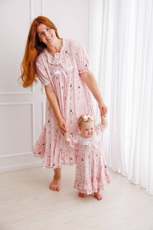 RTS- Birthday mom matching nightgown