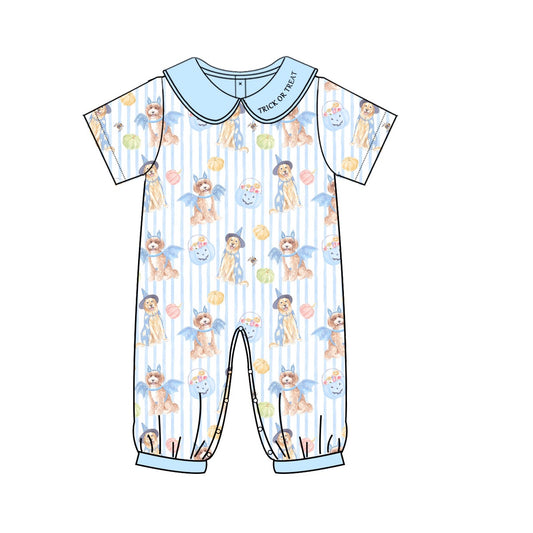 Pup-Halloween- Boys Romper