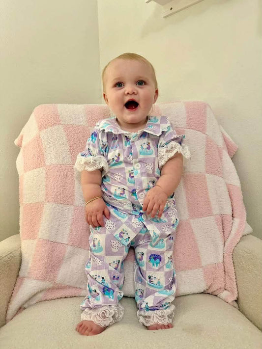 RTS- Tea party bamboo pjs