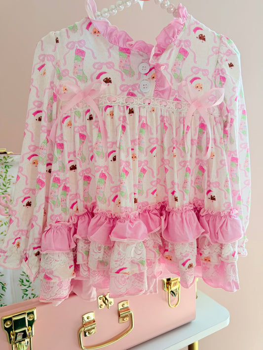 RTS- Santa baby shirt length nightgown