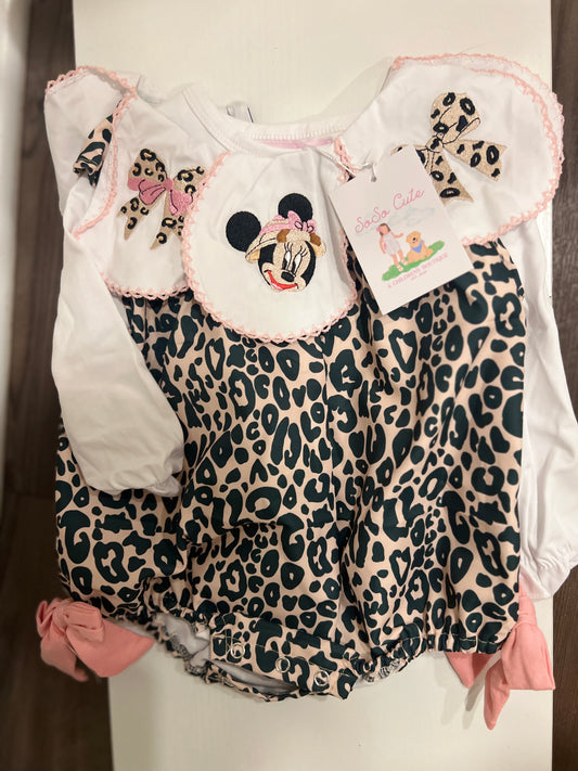 RTS- Minnie Animal Print - Bubble