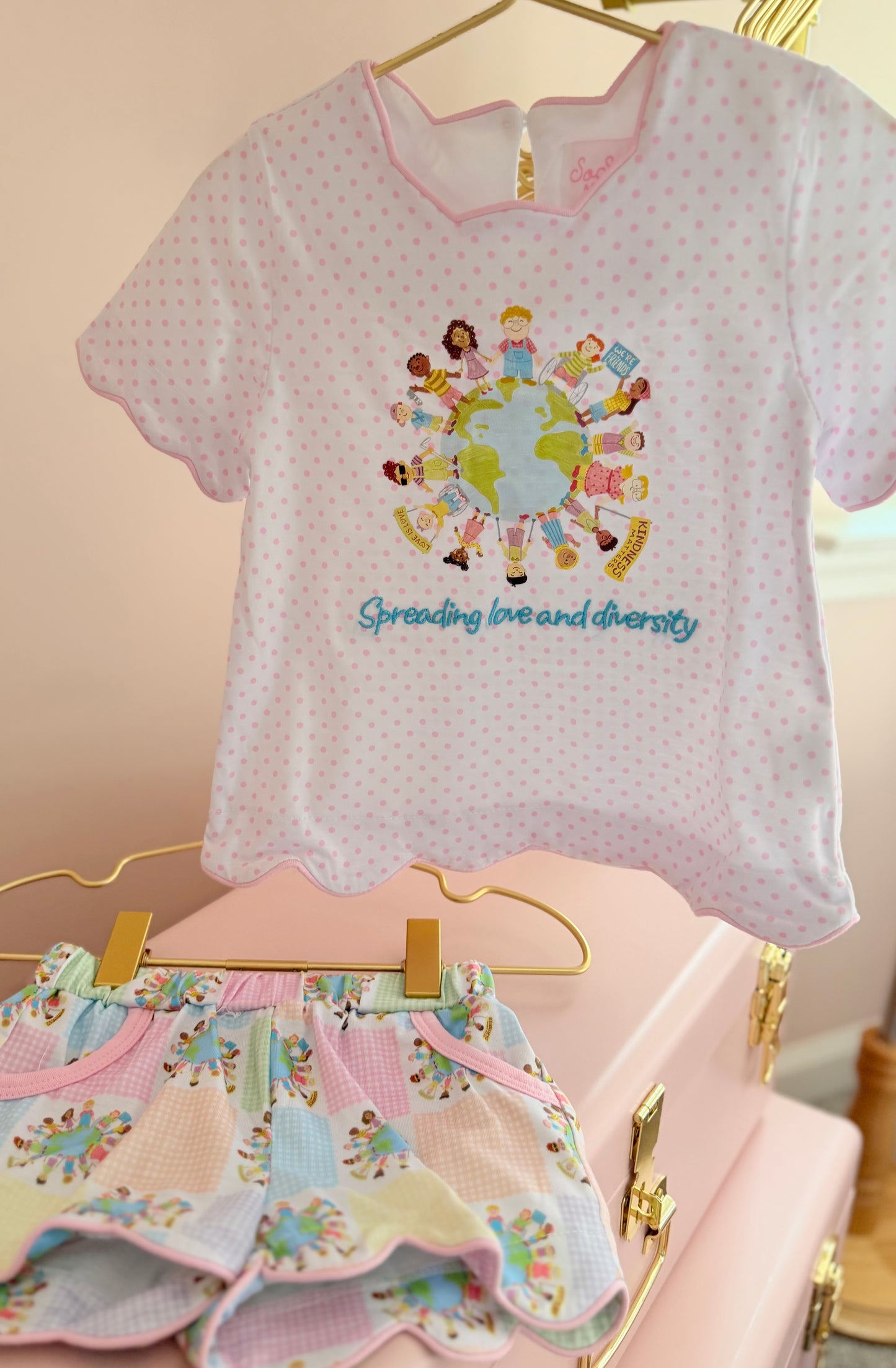 RTS- 5K Celebration girl shorts set