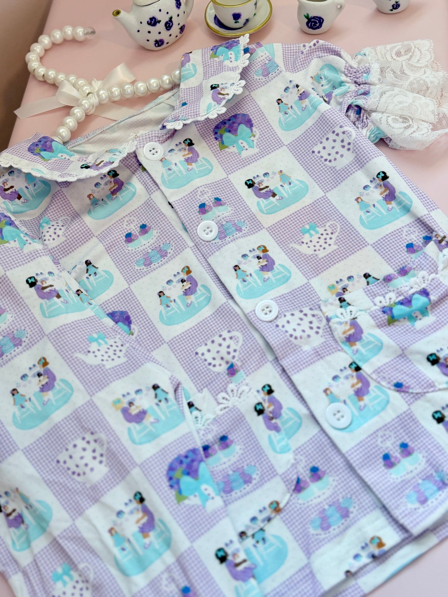 RTS- TEA PARTY- GIRL PJS SET