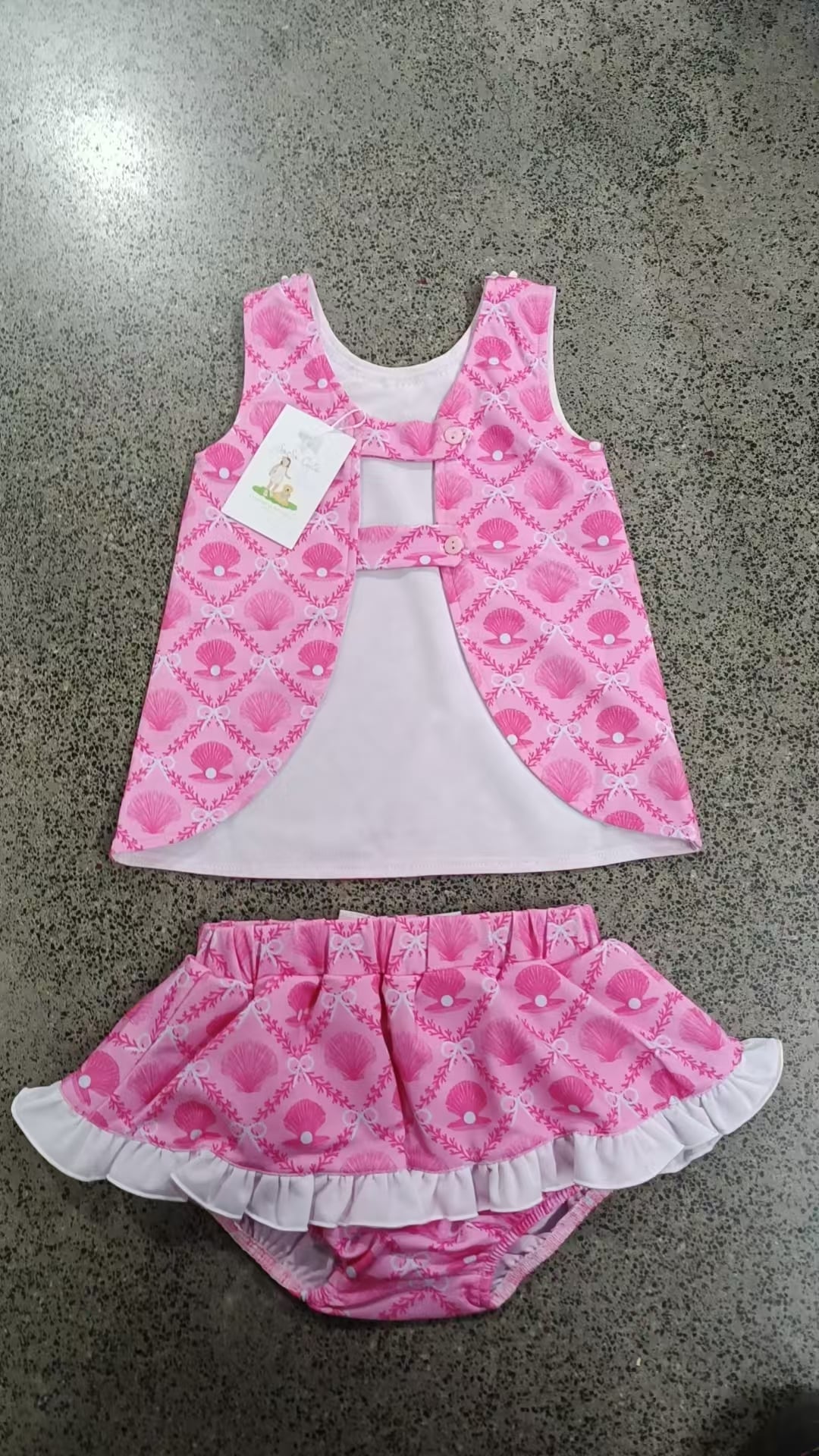 RTS- Pink Summer diaper set l