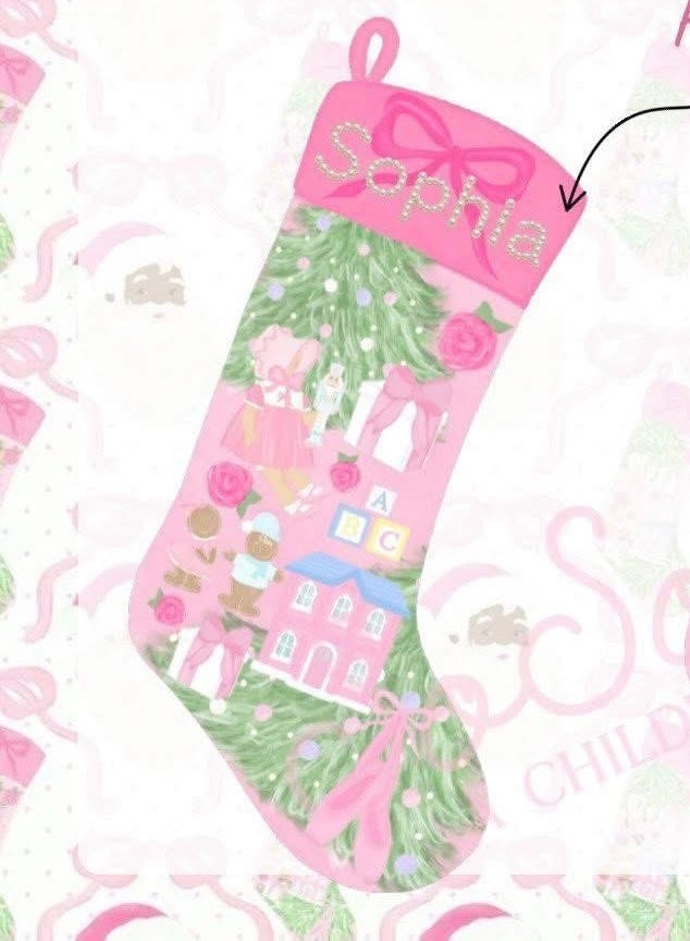 PO13- Pink Santa Stocking doll (A) TAT-Oct
