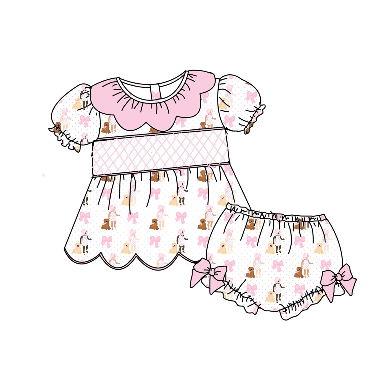 RTS DOGS AND GIRLS  - Diaper set