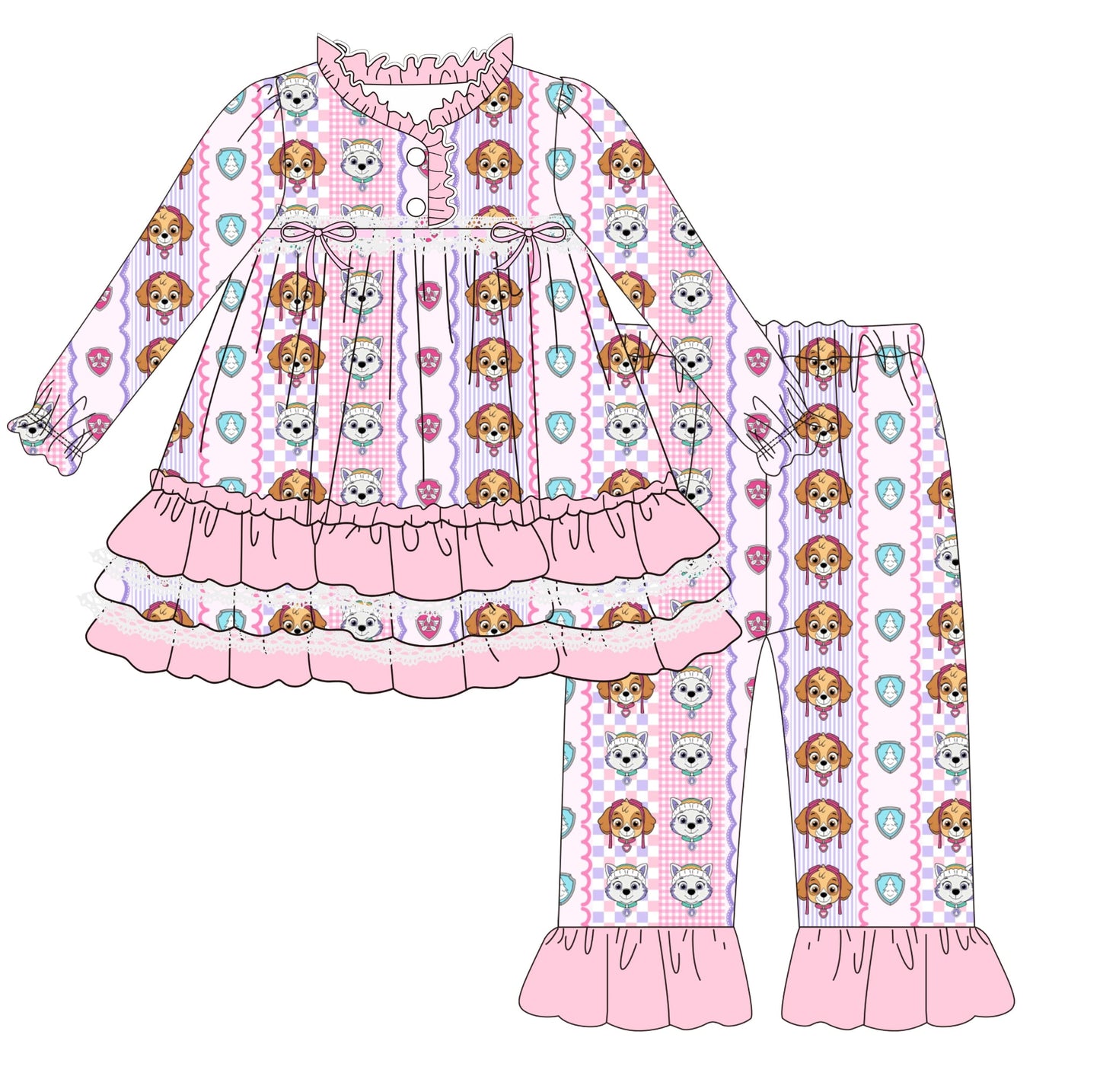 PO17- Girly Pups Pjs ETA Jan