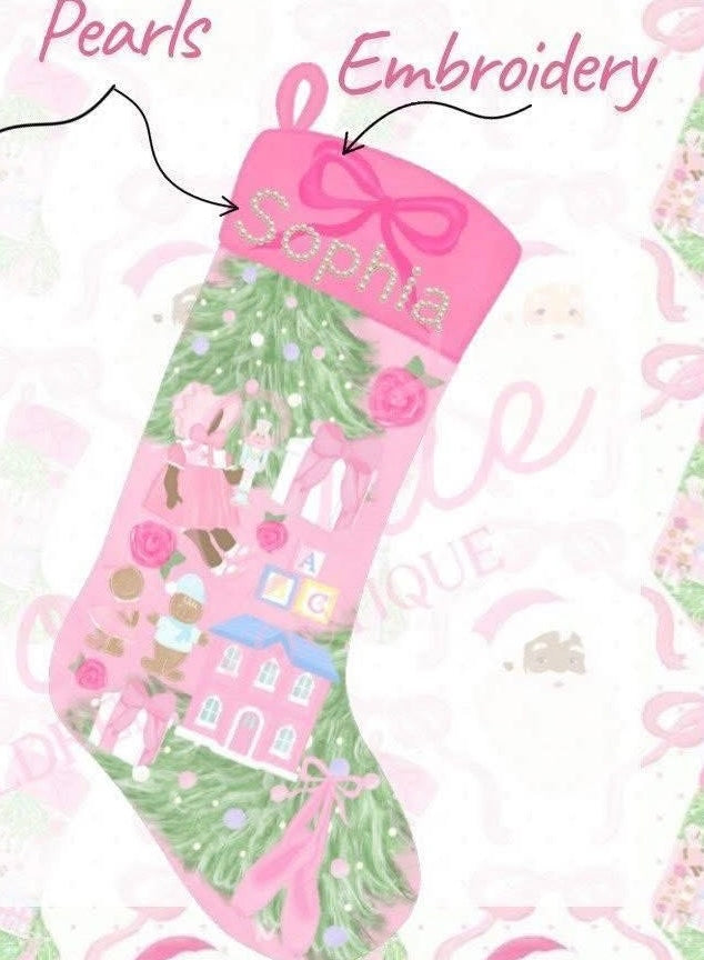 PO13- Pink Santa Stocking doll (B) TAT-Oct