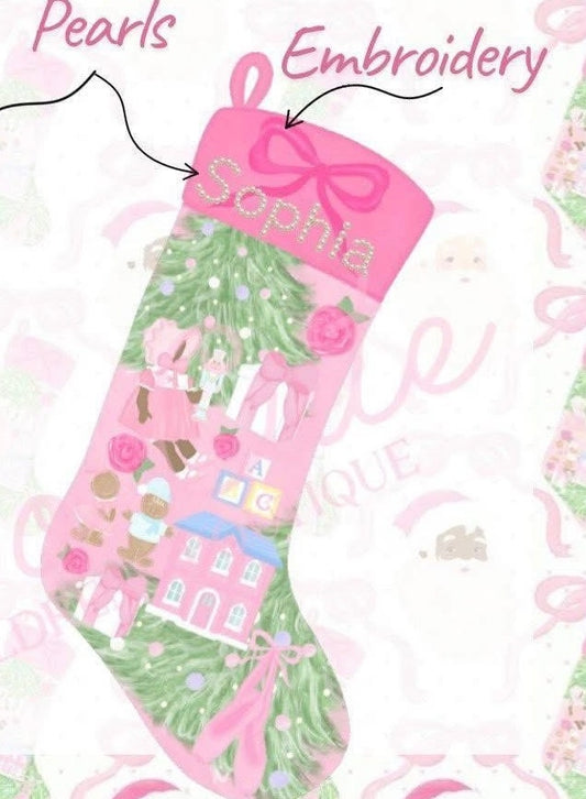 PO13- Pink Santa Stocking doll (B) TAT-Oct