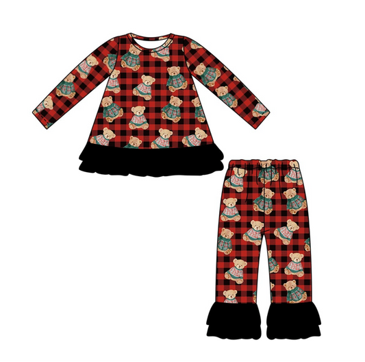 RTS - Christmas Bear Girl Set
