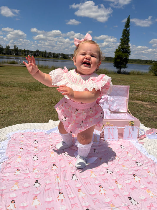 RTS- Birthday bamboo blanket