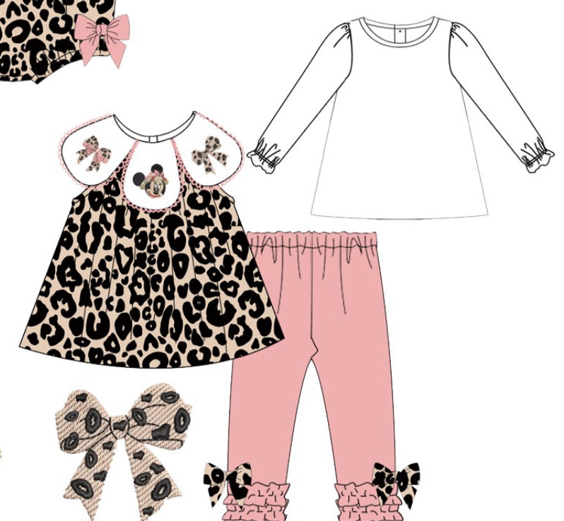 Minnie Animal Print- Pants Set